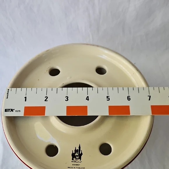 VINTAGE CERAMIC CANDLE JAR SHADE DISNEY WITH VICTORIAN MICKEY AND MINNIE - Picture 14 of 17